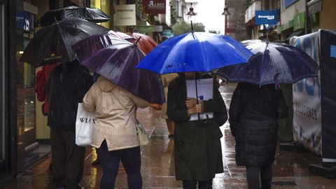 Imagen que dejó la borrasca Claudia, a mediados de noviembre, en Pontevedra.