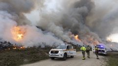 Imagen del incendio de ayer