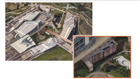 Situación del futuro centro logístico en el complejo del Gaiás