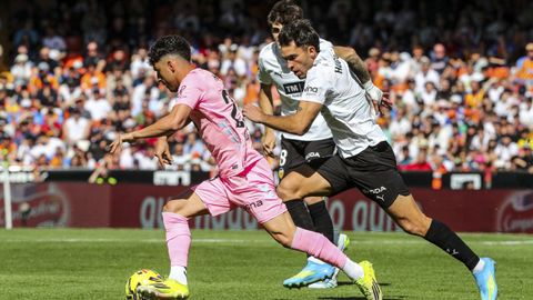 El jugador del Celta Hugo �lvarez, durante el �ltimo partido frente al Valencia.