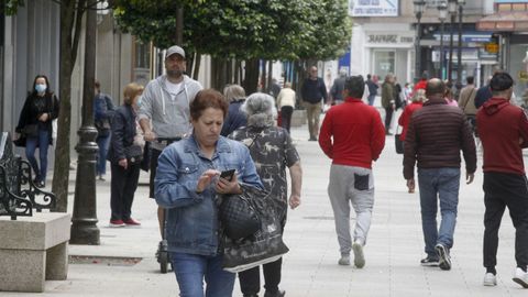 Ambiente en el centro de Vilagarcia 