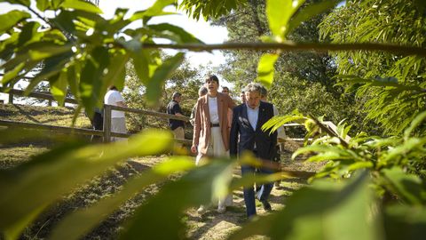 Ana Pontón y Fernández Lores, durante su visita al parque forestal de A Tomba