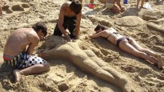 Concurso de castillos de arena en O Vicedo (archivo)