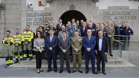 Homenaje a todos los cuerpos estatales que actuaron en los incendios forestales del verano en Galicia