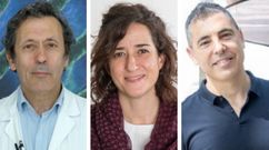 De izquierda a derecha, el gallego Luis Paz Ares, F�tima Al-Shahrour y �scar Llorca, quienes integrar�n una direcci�n colegiada para refundar el CNIO