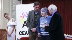 Sari Alabau, la presidenta de Asfedro, en la�entrega de premios se llev� a cabo en el sal�n regio del C�rculo das Artes de Lugo