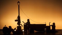 Escenario del teatro Jofre durante una actuaci�n