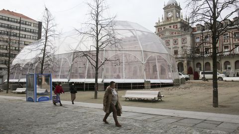 La carpa de la plaza de Armas se inaugurará con un mercadillo de artesanía y ludoteca infantil el día 17