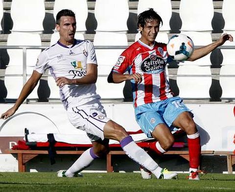 Pablo S�nchez, autor del tercer gol ante el Ja�n, gener� peligro en su apoyo a los delanteros.