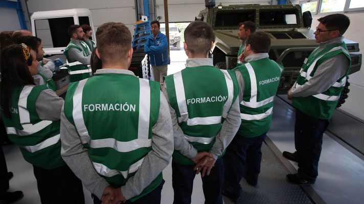 Aula de formaci�n de la empresa Urovesa en Valga.
