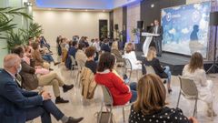 Feijoo, este martes, con la directiva provincial coru�esa del PPdeG