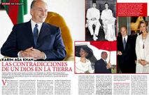 <span lang= es-es >Ma�ana en los quioscos</span>. Arriba, parte del reportaje sobre el Aga Khan. A la derecha, portada de la revista en la que destacan los �chicos� Almod�var.