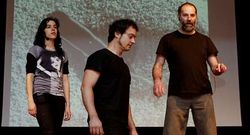 Fern�ndez Rial, Moreira e Souto, onte en Malpica.