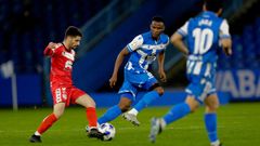 Cris Montes, durante un partido de Unionistas en Riazor