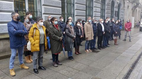 Minuto de silencio en el concello de Pontevedra