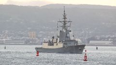 Salida de la Blas de Lezo desde Ferrol el pasado 22 de enero