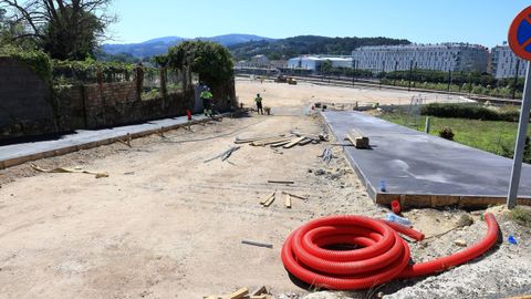 Obras del nuevo parque urbano de A Parda, el proyecto m�s avanzado de los que reciben financiaci�n de los fondos europeos EDIL