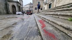 Pintadas hechas en la Praza de Santa Mar�a de Lugo