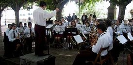 La banda de m�sica de Ordes en una imagen del a�o 2001, cuando ten�a diez a�os de vida.