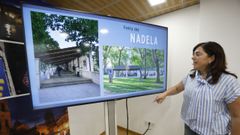 A alacaldesa de Lugo, Elena Candia, na presentaci�n do proxecto.