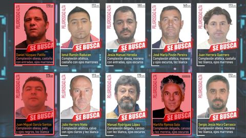 En rojo, los tres gallegos que figuran entre los diez más buscados por la Policía