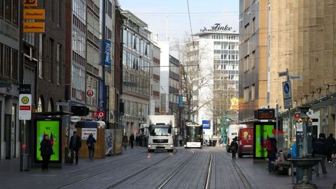 Una calle de Bremen, en Alemania.