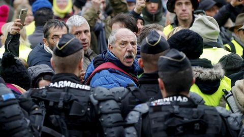 Manifestaci�n de chalecos amarillos en la localidad francesa de Souillac