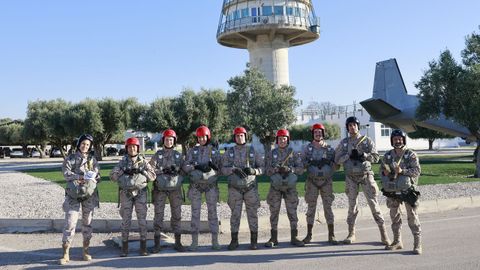 Fotograf�a de grupo de la subpatrulla de la que forma parte la princesa Leonor