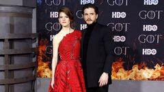Leslie Rose y Kit Harington, en el estreno de la temporada final de �Game of Thrones� en Nueva York