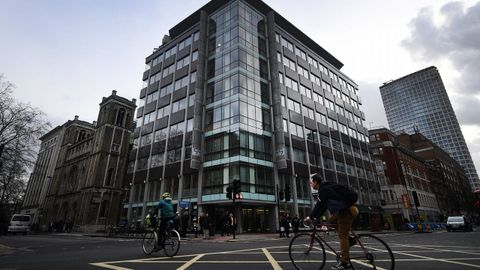 Vista exterior de la sede de la consultora brit�nica Cambridge Analytica en Londres 