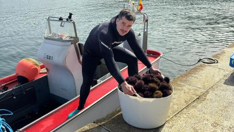 Jorge Queiruga, mariscador de Porto do Son