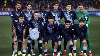 Equipo titular del Celta ante el Estrella Roja en Belgrado este jueves.