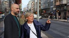 Paula Alvarellos y Mauricio Repetto en la Avenida da Corua