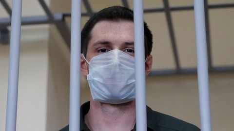 El estadounidense Trevor Reed, durante una vista judicial en Mosc� en julio del 2020