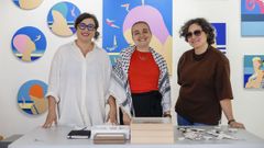 Alba Fernndez, Olga Pastor y Mayte Diz, en Frentica Lab, uno de los espacios que participa en Estudios Abertos.