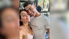 La imagen de Cristiano Ronaldo con Georgina publicada en las redes sociales del astro portugus coincidiendo con el 31 cumpleaos de su pareja.