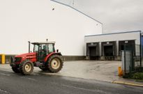 La entrada a la fbrica de Leche Celta, en Campolongo, qued liberada ayer por la tarde. 