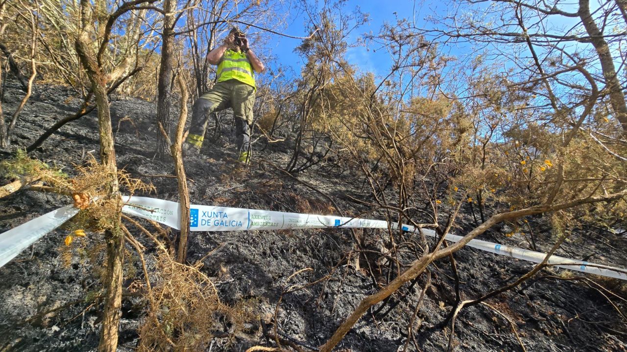 Tres vecinos de Verea, investigados por provocar varios incendios en su concello y en Quintela de Leirado