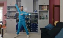 Alejandro Pallares entrenando en su casa