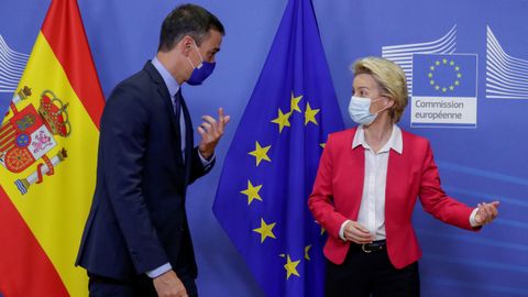 Pedro S�nchez tambi�n se entrevist� este mi�rcoles en Bruselas con la presidenta de la Comisi�n Europea, Ursula Von der Leyen 