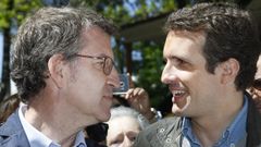 Feijoo trata de marcar distancias con Casado y su l�nea de pactos a tres bandas con Cs y Vox en toda Espa�a