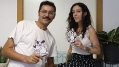 Pablo �lvarez y Xiana Cibeira, creativos de la agencia ourensana Casa Pransa, posan tras recibir cuatro distintivos internacionales desde su apertura�hace nueve meses.