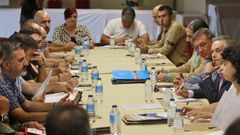 Sindicatos y patronales en la negociaci�n del pasado mi�rcoles 12 de julio.