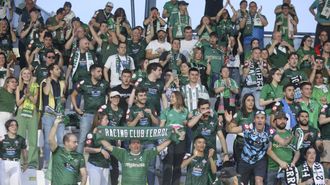 Aficionados del Racing en Talavera en el 2023.