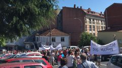 La manifestaci�n termin� ante el Concello de Mi�o