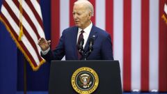 El presidente estadounidense, Joe Biden, en New Hampshire.