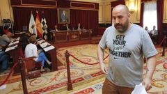 Bruno Lopes, nunha intervenci�n no pleno de Ferrol 