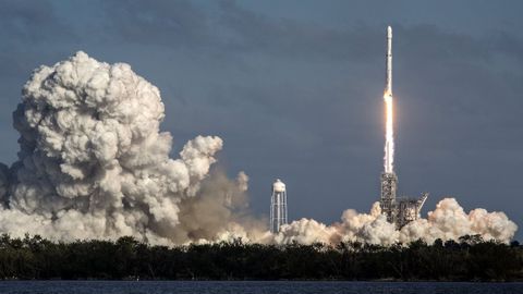 As� fue el lanzamiento del �Falcon Heavy�