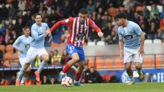 Martn Ochoa, durante el partido entre el Lugo y el Celta Fortuna