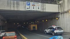 Accidente en el t�nel de la plaza de Espa�a, en Ferrol